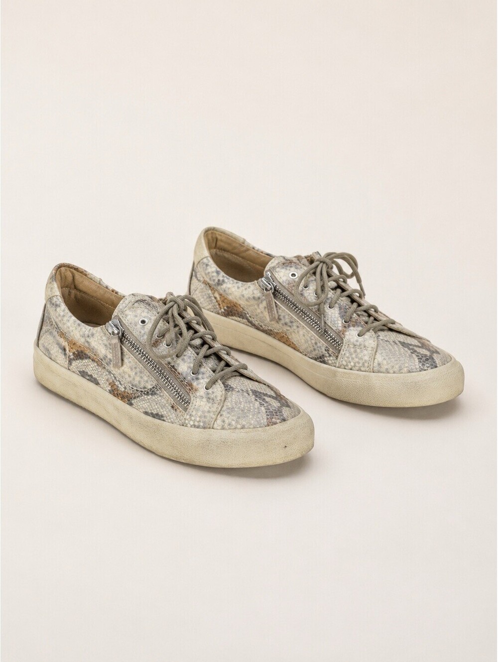 Giuseppe Zanotti Gail python-print low-top leather sneakers